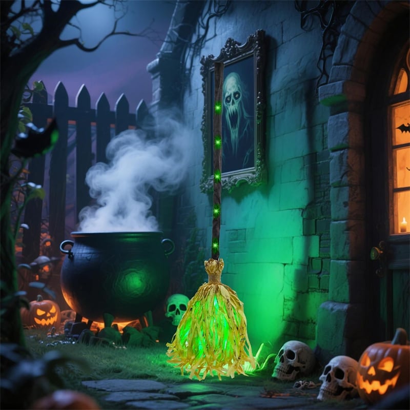 🧹👻 49% OFF! Floating Witch's Broom – Dancing Haunted Halloween Decor 🎃 | Buy 2 & Get FREE Shipping 📦