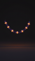 Deep Purple LED Bat Garland