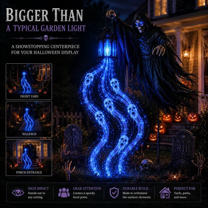 🎁Today 50% OFF🎁💀Halloween Soul Harvester Animated Garden Light