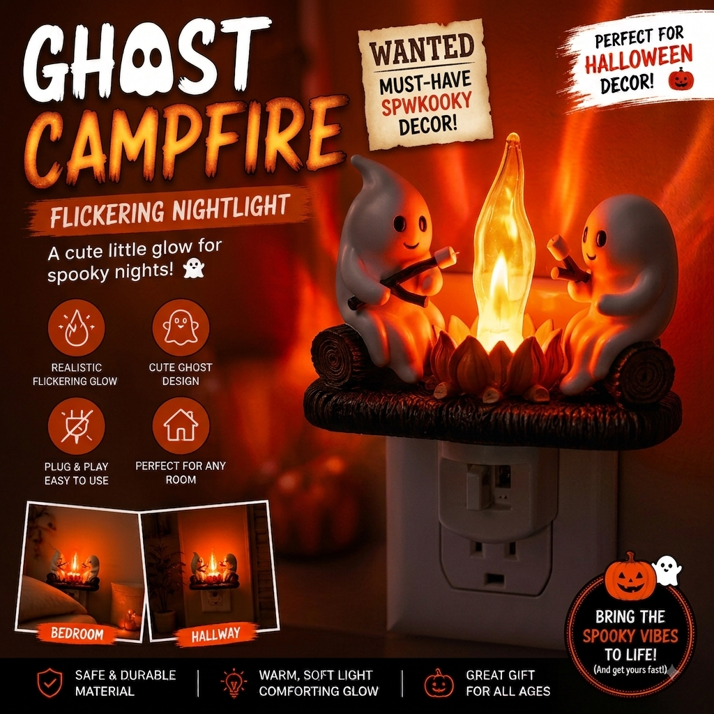 2026 Ghost Campfire Flickering Nightlight
