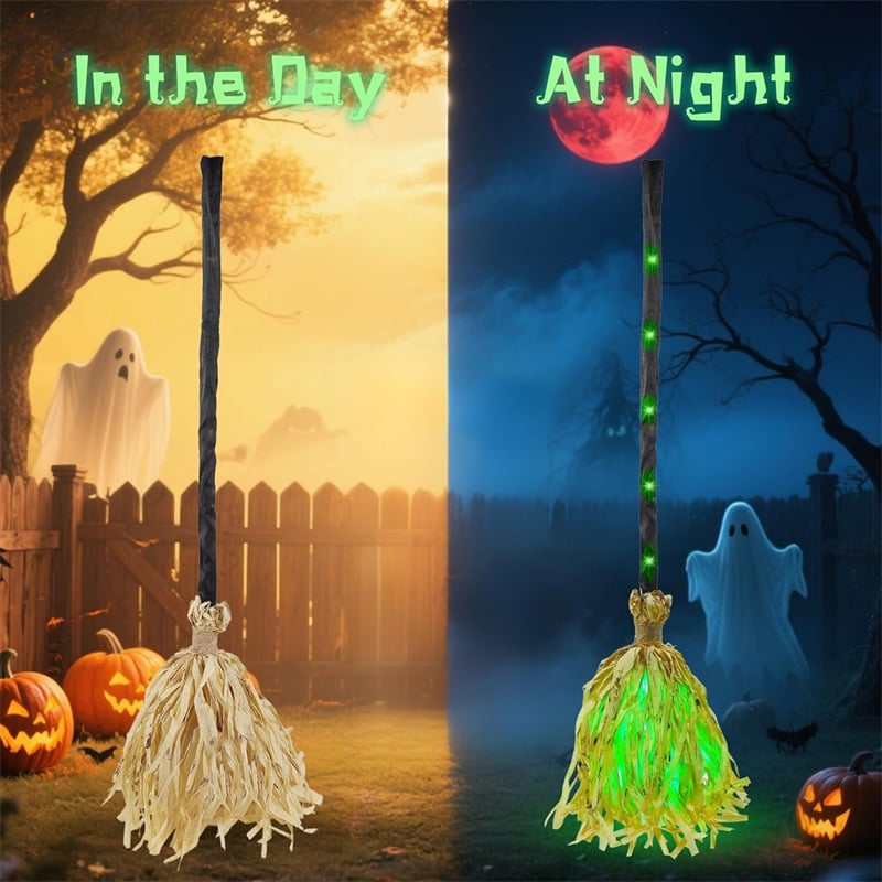 🧹👻 49% OFF! Floating Witch's Broom – Dancing Haunted Halloween Decor 🎃 | Buy 2 & Get FREE Shipping 📦